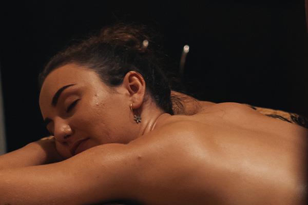 woman relaxed on massage bed
